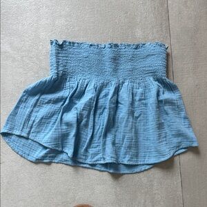 Blue Smocked Women's Skirt
